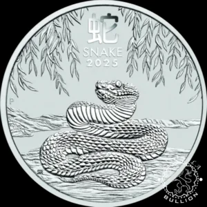 Moneda de Plata Serie Lunar III Año de la Serpiente 1 oz BU - Australia - 2025 - Reverso