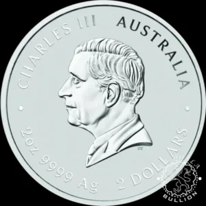 Moneda de Plata Serie Lunar III Serpiente 2 oz BU - Australia - 2025 - Anverso