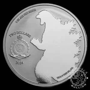 Moneda de Plata Godzilla Mechagodzilla 1 oz BU - Niue - 2024 - Anverso