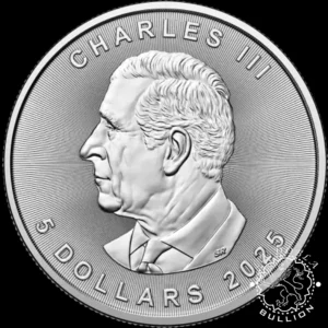 Moneda de Plata Maple Leaf 1 oz BU - Canadá - 2025 - Anverso