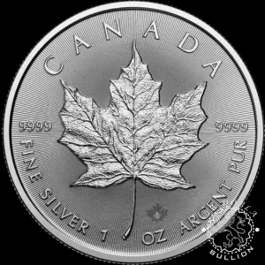 Moneda de Plata Maple Leaf 1 oz BU - Canadá - 2025 - Reverso