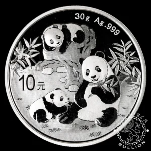 Moneda de Plata Panda 30 g BU - China - 2025 - Reverso