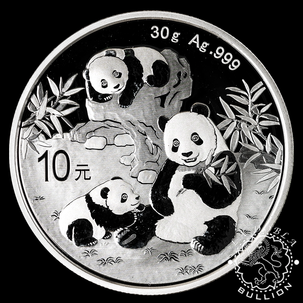 Moneda de Plata Panda 30 g BU - China - 2025 - Reverso