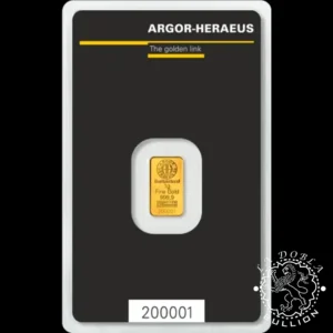 Lingote de Oro 1 g Kinebar - ARGOR-HERAEUS - Anverso