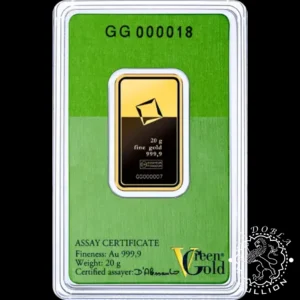 Lingote de Oro 20 g Green Gold - VALCAMBI - Reverso