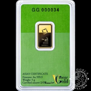 Lingote de Oro 5 g Green Gold - VALCAMBI - Reverso