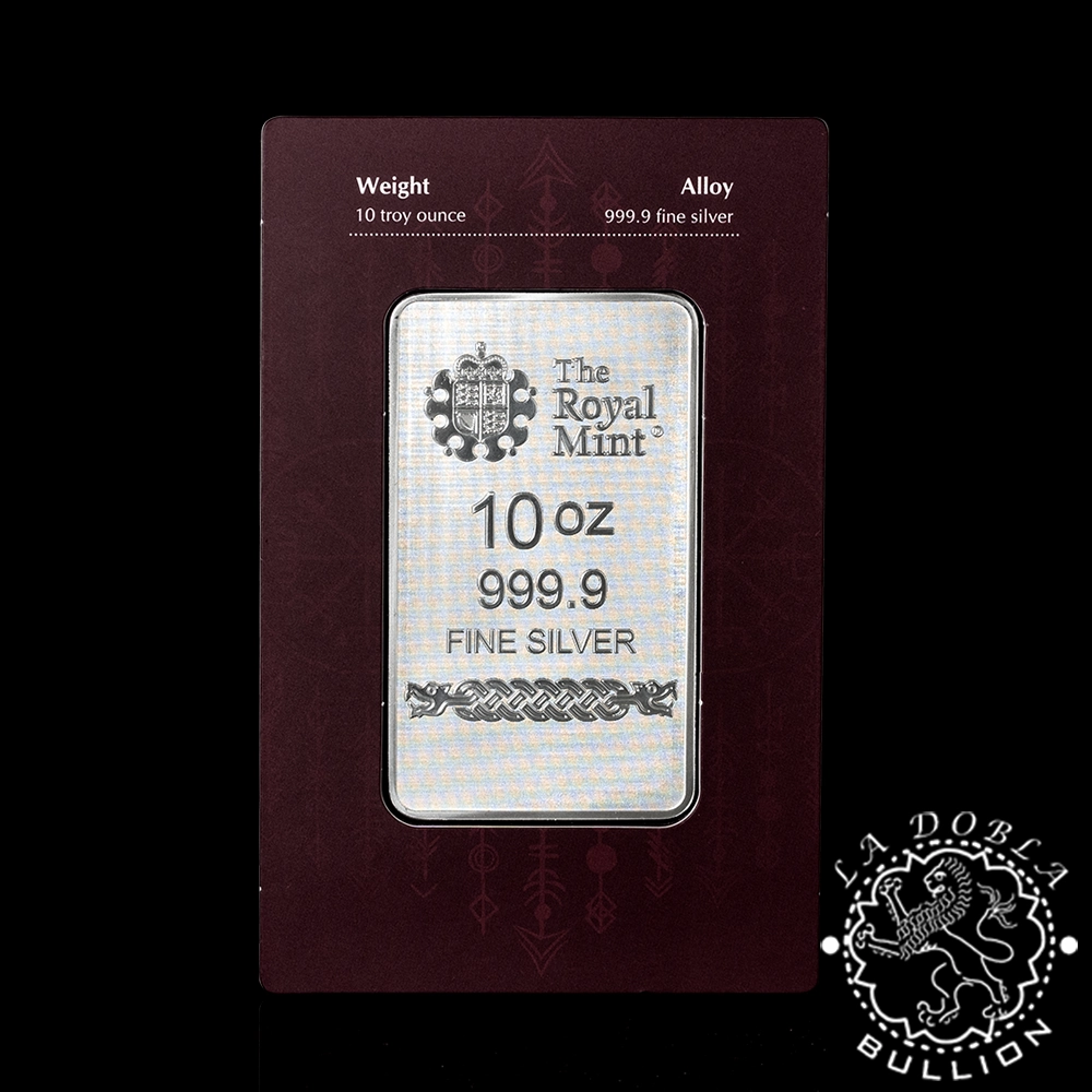 Lingote de Plata Norse Gods Odin 10 oz - Royal Mint & Germania Mint - Reverso Estuche