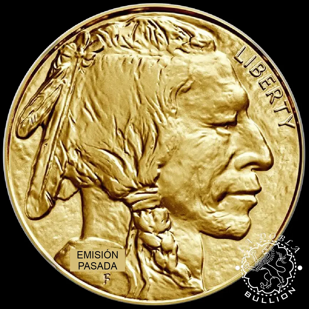Moneda de Oro Buffalo 1 oz BU - EE.UU. - Emisión Pasada - Reverso