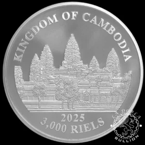 Moneda de Plata Lost Tigers of Cambodia 1 oz BU - Camboya - 2025 - Anverso