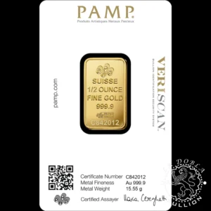 Lingote de Oro Lady Fortuna 1 2 oz - PAMP - Reverso