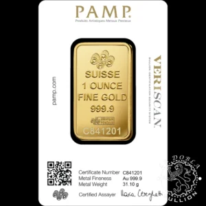 Lingote de Oro Lady Fortuna 1 oz - PAMP - Reverso