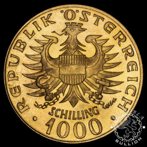 Moneda de Oro 1000 Schillings Dinastía Babenberger – Austria – 1976 - Anverso