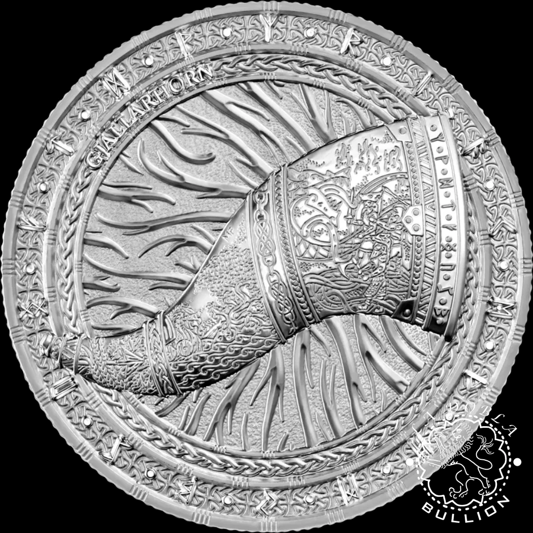 Moneda de Plata Artifacts Gjallarhorn 1 oz BU – Germania – 2024 - Reverso