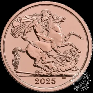 Moneda de Oro Medio Soberano - Reino Unido - 2025 - Reverso