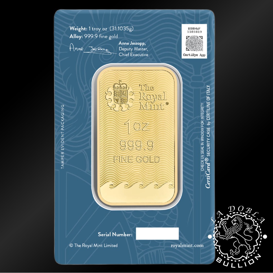 Lingote de Oro Britannia 1 oz - Royal Mint - Anverso - Nuevo