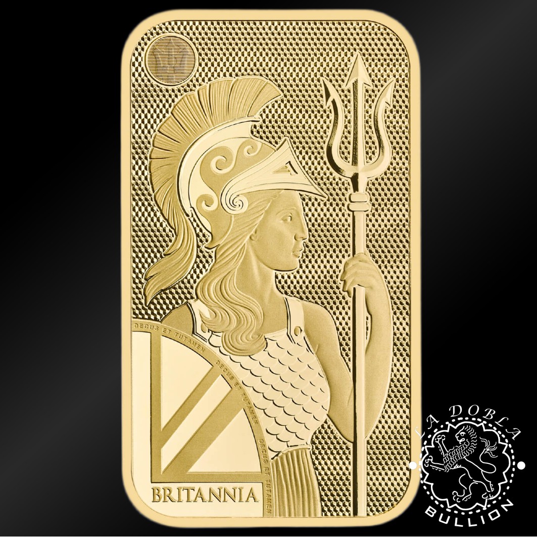 Lingote de Oro Britannia 1oz - Royal Mint - Lingote Reverso - Nuevo