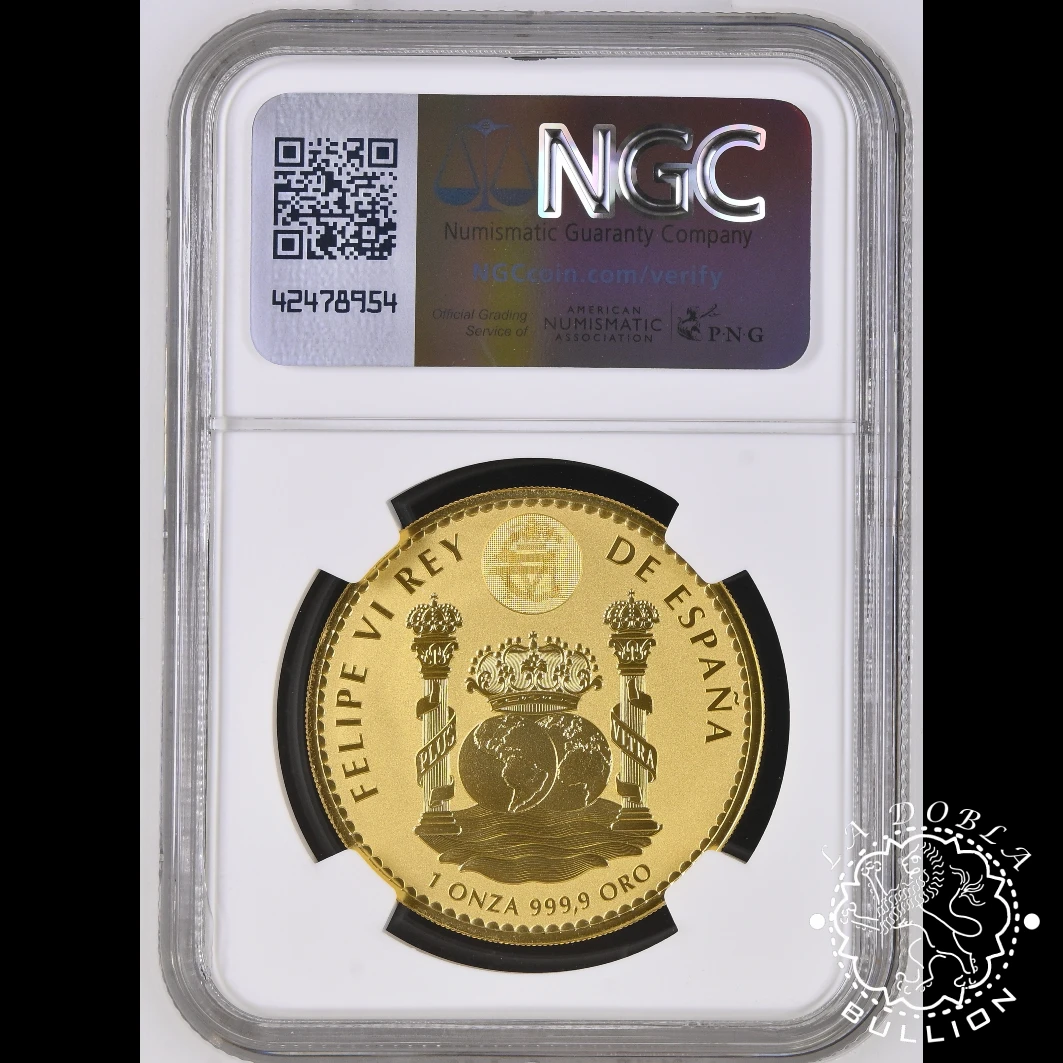 Moneda de Oro Águila Imperial 1 oz Proof Inverso - España - 2024 - NGC PF70 - Anverso Cápsula