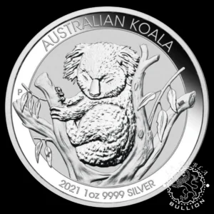 Moneda de Plata Koala 1 oz BU - Australia - 2021 - Reverso