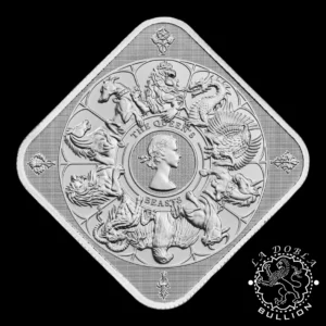 Lingote De Plata The Queen's Beasts 1 oz – The Royal Mint – 2025 - Reverso