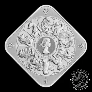 Lingote De Plata The Queen's Beasts 10 oz – The Royal Mint – 2025 - Reverso
