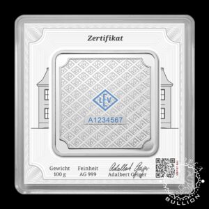 Lingote de Plata 100g- GEIGER - Anverso
