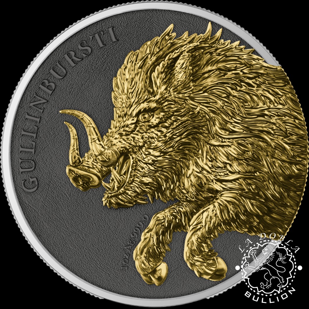 Moneda de Plata Germania Beasts Gullinbursti Geminus 2 x 1 oz BU - Germania - 2025 - Reverso 2