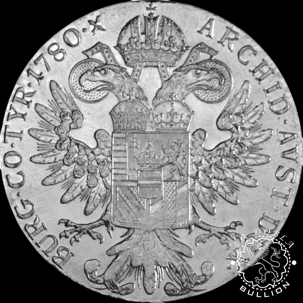 Moneda de Plata Thaler de Maria Teresa BU - Austria - 1780 - Reacuñación - Reverso
