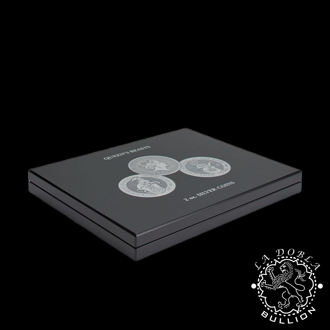 Leuchtturm - Estuche VOLTERRA UNO para la Serie Queen's Beasts de Plata - Cerrado