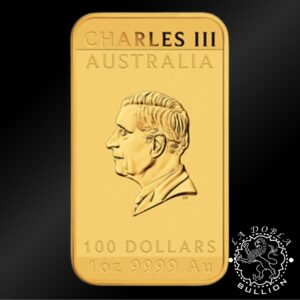Lingote-Moneda de Oro Dragón Rectangular 1oz BU - Australia - 2025 - Anverso