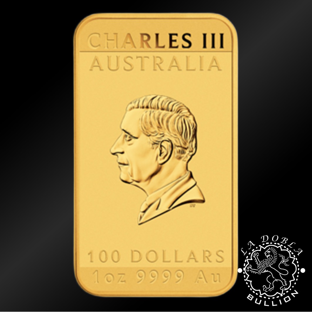 Lingote-Moneda de Oro Dragón Rectangular 1oz BU - Australia - 2025 - Anverso