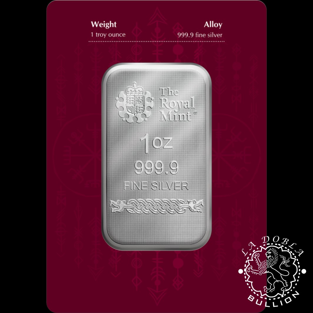 Lingote de Plata Norse Gods Thor 1 oz - Royal Mint & Germania Mint - Reverso