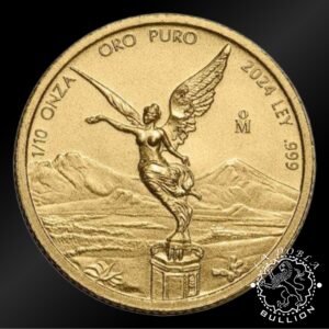 Moneda de Oro Libertad 1 10 oz BU - México - 2024 - Reverso