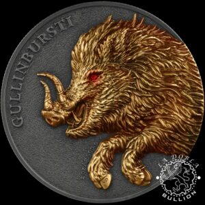 Moneda de Plata Germania Beasts Gullinbursti 2 oz Ultra High Relief - Germania - 2025 - Reverso