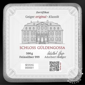 Lingote de Plata Fundida 500 g - GEIGER - Anverso