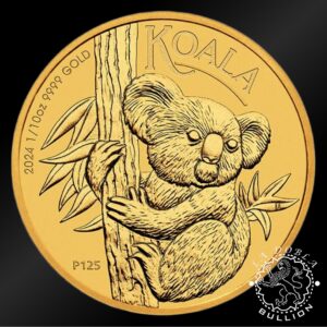 Moneda de Oro Koala 1 10 oz BU - Australia - 2024 - Reverso