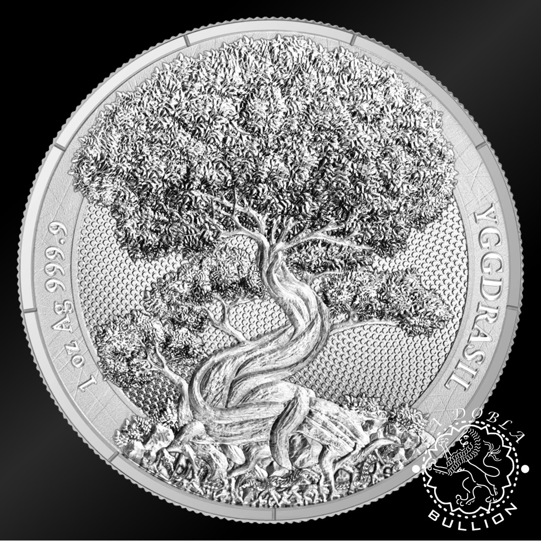 Moneda de Plata Mythical Forest Yggdrasil - 1 oz BU - 2025 - Reverso