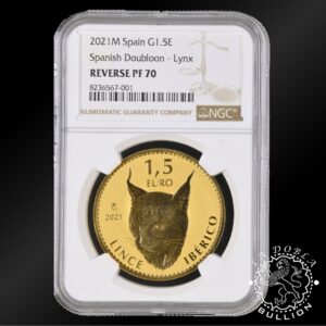 Moneda de Oro Lince 1 oz Proof Inverso - España - 2021 - Encapsulada por NGC