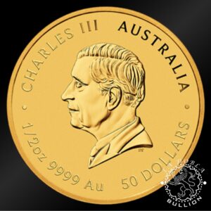Moneda de Oro Serie Lunar III Caballo 1 2 oz BU - Australia - 2026 - Anverso