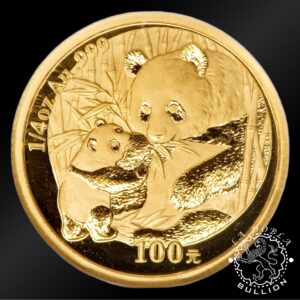 Moneda de Oro Panda 1 4 oz BU - China - EMISIÓN PASADA - Reverso