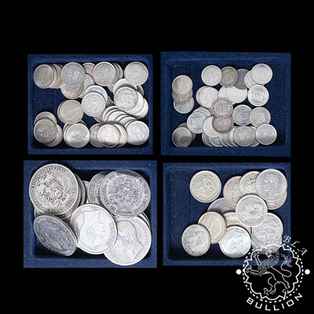 1879 - 1965 - Lote de Bolívares de Plata - VENEZUELA