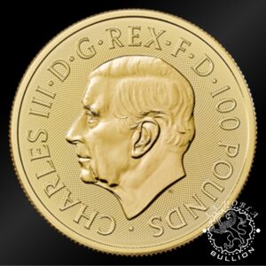 Moneda de Oro Tudor Beasts The Queen's Lion 1 oz BU - Reino Unido - 2026 - Anverso