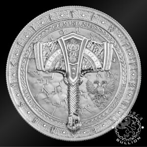 Moneda de Plata Artefacts Mjölnir Martillo de Thor 1 oz BU – Germania – 2025 - Anverso