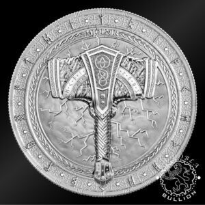 Moneda de Plata Artefacts Mjölnir Martillo de Thor 1 oz BU – Germania – 2025 - Reverso
