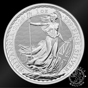 Moneda de Plata Britannia 1 oz BU - Reino Unido - 2026 - Reverso