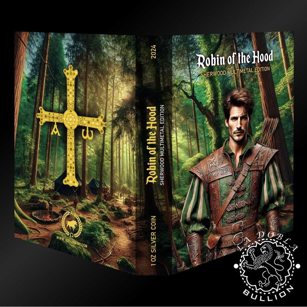 Moneda de Plata Sherwood Robin of the Hood 1 oz BU Multimetal - Camerún - 2024 - Blister Exterior