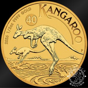 Moneda de Oro Canguro 1 2 oz BU - Australia - 2026 - Reverso