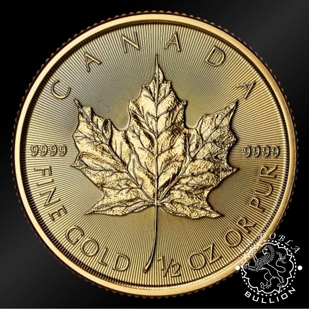 Moneda de Oro Maple Leaf 1 2 oz BU – Canadá – 2026 - Reverso
