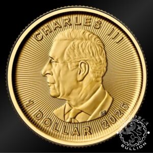 Moneda de Oro Maple Leaf 1 20 oz BU – Canadá – 2026 - Anverso