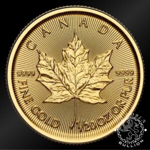 Moneda de Oro Maple Leaf 1 20 oz BU – Canadá – 2026 - Reverso