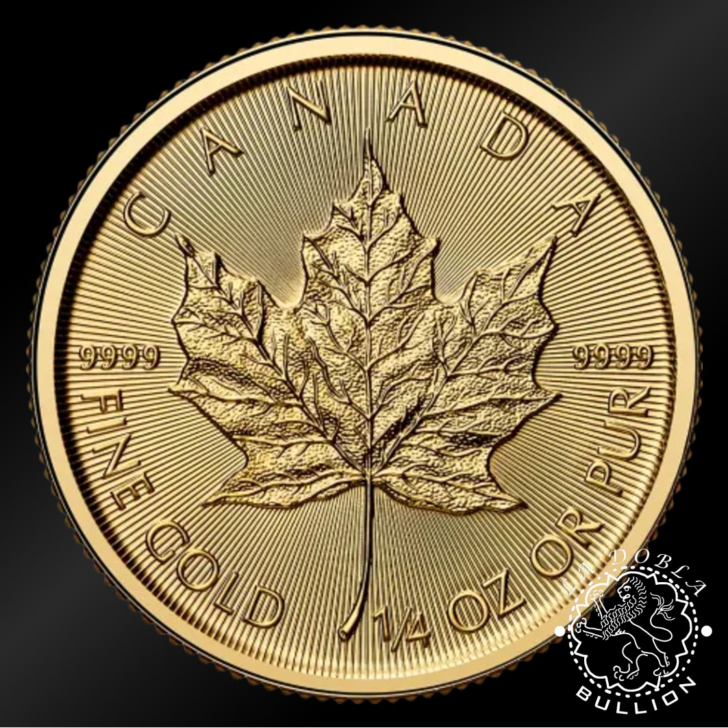 Moneda de Oro Maple Leaf 1 4 oz BU – Canadá – 2026 - Reverso